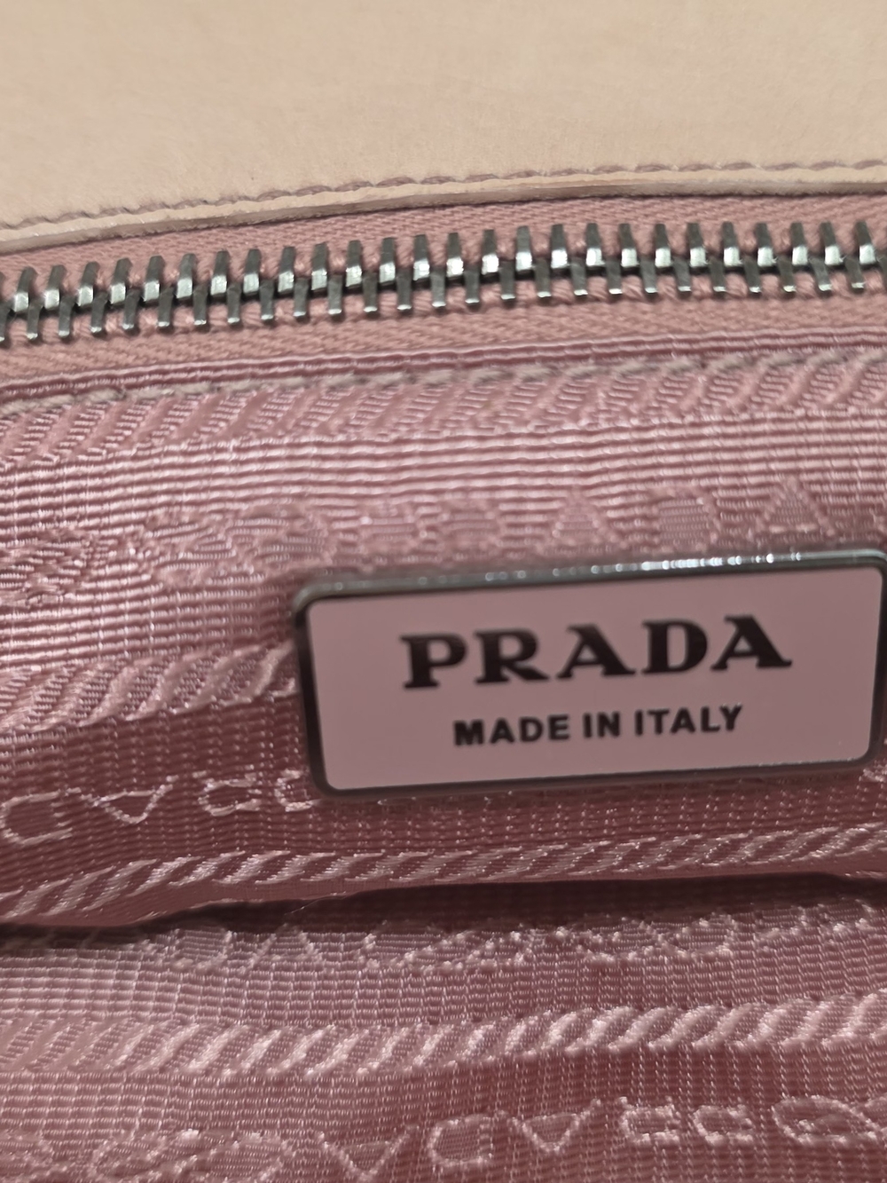 Authentic Prada Blush Pink, Aligator Shoulder Bag with Silver-Tone Hardware - Picture 15 of 16